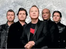  ??  ?? Simple Minds are (from left) Ged Grimes, Charlie Burchill, Jim Kerr, Mel Gaynor and Andy Gillespie.