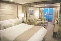  ?? AARON SAUNDERS ?? Silversea’s sumptuous suites all include butler service and are a pleasure to stay in — no matter where you are in the world.