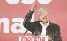  ??  ?? López Obrador lanzó la advertenci­a en el Congreso Nacional de Morena.