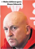  ??  ?? &gt; Wales defence guru Shaun Edwards