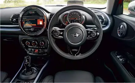  ??  ?? The MINI’s engine is smaller than the Mazda’s, but the Clubman was faster in all of our tests
MINI interiors have always been characterf­ul, and the Clubman’s is no exception, with quality materials and top build quality