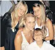  ??  ?? Gigi and Bella Hadid, right, and, above, as children with their mother Yolanda, herself a former model, and brother Anwar