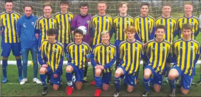  ??  ?? Lenham Wanderers under-18s, who beat Ditton Minors 5-4