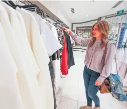  ?? RICK MADONIK TORONTO STAR ?? Star reporter Laura Armstrong, a confessed shopaholic, takes her first steps into the world of in-person shopping for the first time since the pandemic lockdown.