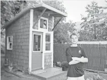  ?? SPECIAL TO THE REGISTER ?? Eighth-grader Luke Thill, 13, built his own tiny home right in his parents’ backyard.