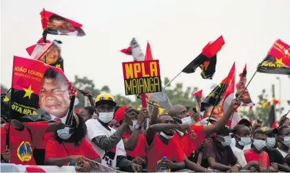  ?? ?? MPLA supporters gather at Largo das Escolas in Luanda in June last year to mark the start of the campaign for the Angolan presidenti­al elections in August 2022. Photo: Osvaldo Silva/AFP