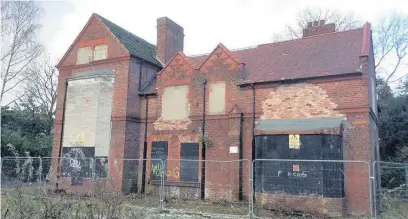  ??  ?? ●●The derelict vicarage at St George’s Church, Davenport