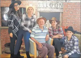  ??  ?? Staff and residents dressed up for the Western day at Maidstone Care Centre