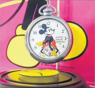  ?? Jay Jones ?? EARLY MICKEY MOUSE timepieces, which saved a Waterbury, Conn., manufactur­er during the Great Depression, are displayed at the American Clock & Watch Museum in Bristol, Conn.