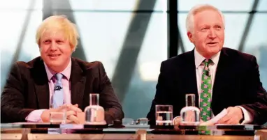  ??  ?? Attack: David Dimbleby with Boris Johnson – then London Mayor – on Question Time