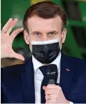  ??  ?? Pledge: Emmanuel Macron