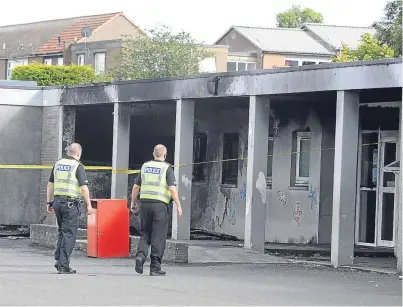  ??  ?? The school’s infant building was badly damaged in Saturday’s fire.