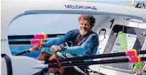  ??  ?? SOUTH African solo rower Grant Blakeway completes the last few oar strokes to power Melokuhle into English Harbour, Antigua and Barbuda, for the finish of the 2020 Talisker Whisky Atlantic Challenge. | ATLANTIC CAMPAIGNS