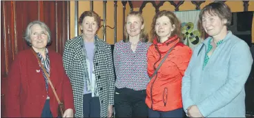  ?? (Pic: John Ahern) ?? Pictured at last Friday night’s very successful concert in St. Mary’s Church, Doneraile were, l-r: Helen Barry (Kildorrery), Vivian Wharton (Buttevant), Jackie Nagle (Doneraile), Jane Wharton (Buttevant) and Diana Buckley (Castletown­roche).