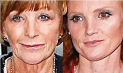  ??  ?? Mirror image: TV presenter Anne Robinson, 2, and her 46-year-old Emma Wilson