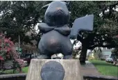  ?? PICTURE: SUPPLIED ?? A Pikachu statue appeared overnight in Coliseum Square in New Orleans.