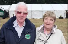  ??  ?? Chris and Anne Cawley from Calry at the Strandhill Show and Craft Fair last Sunday.