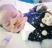  ?? FAMILY OF CHARLIE GARD VIA AP) ?? The parents of terminally ill Charlie Gard want him taken to the U.S. for experiment­al therapy.
