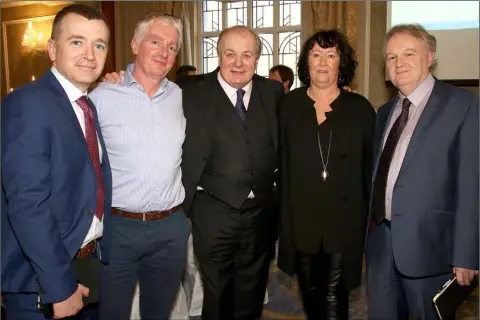  ??  ?? Darragh Clifford, Stephen Kehoe, Ann Jones and Jim Hayes from the Wexford People with Gavin Duffy.