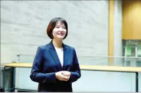  ?? NAVER ?? Naver’s new Chief Executive Officer Choi Soo-yeon during an interview.
