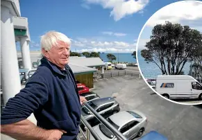  ?? PHOTOS: ANDY JACKSON/STUFF ?? New Plymouth Club executive committee member Mike Wesley says the club pays a lot of money in rates for sea views and it wants the po¯ hutukawa trimmed.