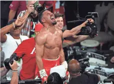  ?? ETHAN MILLER, GETTY IMAGES ?? Andre Ward, celebratin­g after beating Sergey Kovalev for the second time in seven months, has big plans.