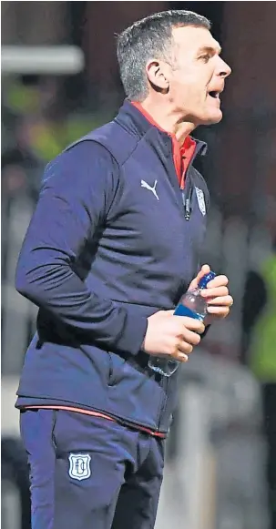  ??  ?? Dundee manager Jim McIntyre was happy with a “very good point”.