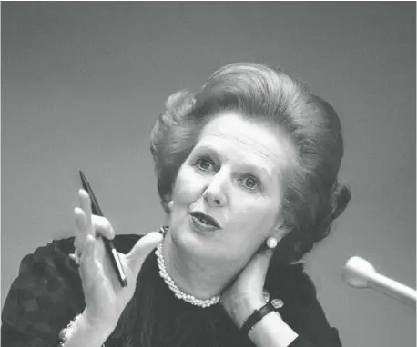  ?? AP ?? Margaret Thatcher fue primera ministra de Reino Unido entre 1979 y 1990
