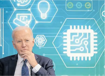  ?? AP ?? Apoyo. El presidente Biden es visto en un evento de respaldo a la industria de los chips en marzo de 2022.