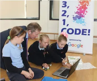  ??  ?? The coders from St Mary’s school, above and right.