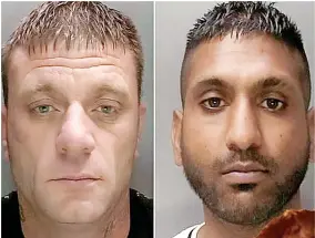  ?? ?? Steven Bennett and Suni Singh Gill were jailed for life