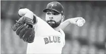  ?? CARLOS OSORIO TORONTO STAR ?? Blue Jays starter Jaime Garcia delivers a pitch at the Rogers Centre on Wednesday night. Garcia allowed one earned run in five solid innings.