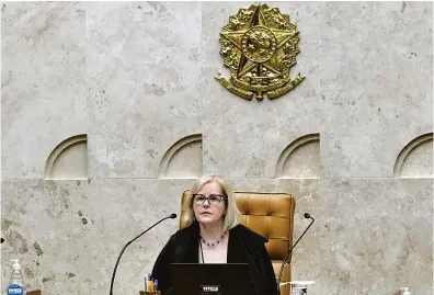  ?? Carlos Moura/SCO/STF ?? Presidente do STF, ministra Rosa Weber é a relatora dos quatro processos movidos na Corte por partidos políticos contra as emendas de relator