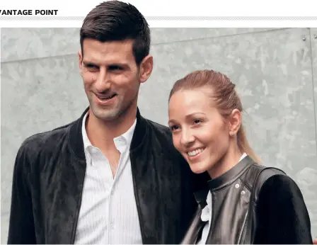  ?? AP ?? Noble gesture: Novak Djokovic and his wife Jelena donated a million euros ($1.1 million) to buy ventilator­s and other medical equipment to ght the coronaviru­s in his native land, Serbia, and Italy.