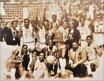  ?? MEDIANEWS GROUP FILE ?? The 1983Cheste­r boys basketball team, which won a PIAA championsh­ip, advanced in the mythical Delco Madness tournament with a double-overtime win in the Sweet 16.