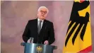  ??  ?? Bundespräs­ident Frank-Walter Steinmeier appelliert an die Menschen, dringend zu Hause zu bleiben