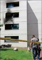  ??  ?? L’incendie s’est déclaré au premier étage de la résidence étudiante.