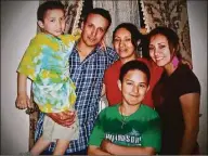  ?? Contribute­d photos ?? The Molina family, when they were together in Stamford circa 2009, from left, Ronald Steve, Ronald (Rony), Sandra, Evelin and (foreground) Alex. Rony, 52, was killed in a hit-and-run accident in downtown Stamford in April 2022. Sandra has been unable to return to the United States since 2010.