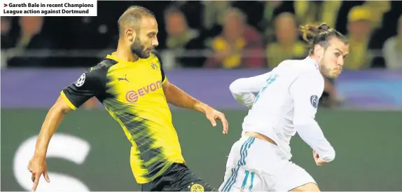  ??  ?? > Gareth Bale in recent Champions League action against Dortmund