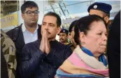  ?? — PTI ?? Businessma­n Robert Vadra arrives to appear before the Enforcemen­t Directorat­e officials on Tuesday.