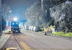  ?? Foto: Feuerwehr Löhne ?? Rund 35 Einsatzkrä­fte waren zur beschädigt­en Gasleitung ausgerückt.