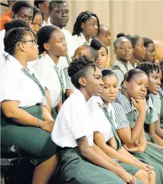  ?? Lionel Rookwood/Photograph­er ?? St Jago High School supporters.