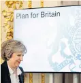  ??  ?? Game plan...Mrs May yesterday