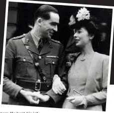  ??  ?? Patriot: Denis and Edna Healey on their 1945 wedding day