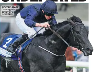  ??  ?? CENTRE-STAGE Caravaggio in tomorrow’s
4.15 in Naas