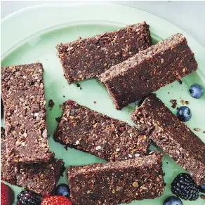  ?? PRESIDENT’S CHOICE ?? Cricket powder adds a hit of protein to these no-bake bars. The recipe is available on the President’s Choice website.