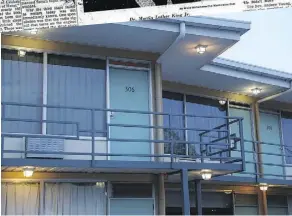  ?? JOE RAEDLE/GETTY IMAGES ?? RIGHT: The Lorraine Motel in Memphis, where Dr. Martin Luther King, Jr. was murdered on the balcony outside room 306, is now part of the National Civil Rights Museum, which recently marked the 50th anniversar­y of King’s assassinat­ion.