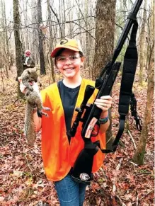  ?? PHOTO CONTRIBUTE­D BY LARRY CASE ?? Moriah Christian was the top finisher in the shooting competitio­n in the recent Squirrel Master Classic near Montgomery, Ala. The event, created by Buckmaster­s’ Jackie Bushman, features 4-H Shooting Sports competitor­s hunting squirrels in the field and shooting targets on the range.