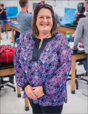  ?? WILLIAM HARVEY/TRILAKES EDITION ?? Karen Burnett was recently named the Sheridan School District’s Secondary Teacher of the Year. Burnett, who received the award at the Grant County Chamber of Commerce Banquet on Feb. 10, has taught at Sheridan for the past six years. She said the award...
