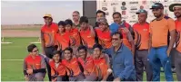  ?? -- Supplied photos ?? Roop Razdan (front row, right) with his Simply Cricket Academy students. Sudhakar Shetty (right), who runs the Maxtalent Global Sports Cricket Academy, has a channel on Youtube. he has been guiding the young cricketers through that channel amid the pandemic.